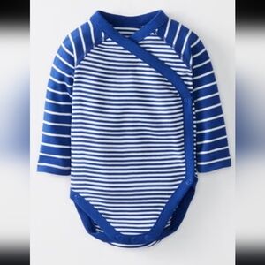 Hanna Anderson Blue Striped Baby Bodysuit